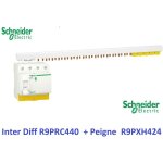 Interrupteur diffrentiel resi9 4p 40a 30ma - ac + peigne 3p + n - 24 m schneider r9prc440 + r9pxh424 ...