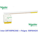 Schneider electric - interrupteur diffrentiel resi9 4p 40a 30ma - ac + peigne 3p + n - 24 m schneider ...
