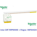 Interrupteur diffrentiel resi9 4p 40a 30ma - a + peigne 3p + n - 24 m schneider r9pra440 + r9pxh424
