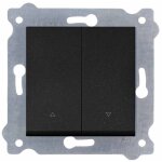 Exen - interrupteur haut / bas pour volet roulant noir m�tallique bornes � vis 217 / 14e