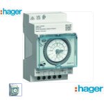 Hager - interrupteur horaire lectromcanique 1 voie 7 jours avec rserve ehn171