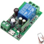 Interrupteur intelligent wifi 1 canal, dc 5v 12v 24v 36v sortie passive module relais, ewelink app contr�le ...