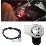 Interrupteur led rouge pour moto, 12 v universel on + off pour guidon, bouton poussoir pour lampe de ...