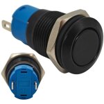 Interrupteur marche / arr�t, bouton - pression 12 mm, noir