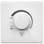 Interrupteur mural 220v 10a pour variateur d'intensit� (15 - 300w) - r�glage du ventilateur de plafond ...