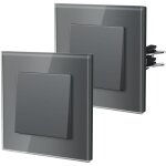 Interrupteur mural, interrupteur va et vient avec griffes, verre interrupteur lampe de chevet, 1 gang ...