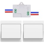 Eu interrupteur sans fil sans piles lot de 2 kit interrupteur sans fil autoalimente va et vient sans ...