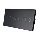 Interrupteur tactile 2 + 2 + 2 verre 6 boutons