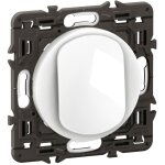 Interrupteur ou va - et - vient cliane - blanc avec support,  quiper d'une plaque - legrand