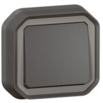 Interrupteur va - et - vient encastr� plexo 10ax ip55 - anthracite - legrand