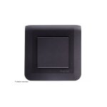 Interrupteur ou va - et - vient mosaic legrand noir complet 2 modules griffes: sans griffes
