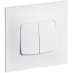 [jamais utilis] interrupteur va et vient + poussoir 10a complet - neptune - blanc - legrand