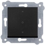 Exen - interrupteur pour volet roulant � 3 positions noir m�tallique bornes � vis 218 / 14e