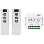 Interrupteur volet roulant connect� wifi 433mhz compatible smart life avec t�l�commande 2 canaux