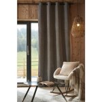 Intex deco - rideau 140 x 260 cm 100% occultant doubl polaire bjorn gris