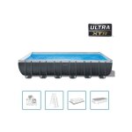 Kit piscine hors sol tubulaire intex - ultra xtr - 732 x 366 x 132 cm - rectangulaire (filtre a sable ...