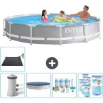 Piscine ronde à cadre prisme intex - 366 x 76 cm - grise - comprend des accessoires cb18 Piscine ronde à cadre prisme intex - 366 x 76 cm - grise - comprend des accessoires cb18