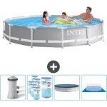 Piscine ronde à cadre prisme intex - 366 x 76 cm - grise - comprend des accessoires cb88 Piscine ronde à cadre prisme intex - 366 x 76 cm - grise - comprend des accessoires cb88