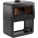 Invicta - poele a bois wilson sur banc - 8 kw - fonte - b�ches 55 cm