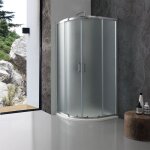 Iperbriko - cabine de douche semi - circulaire 90x90 cm en verre mat Iperbriko - cabine de douche semi - circulaire 90x90 cm en verre mat