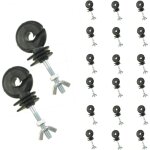 A isolateur de clture lectrique 20x, robuste galvaniss isolateurs annulaire  visser accessoires de ...