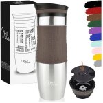 Isotherme etanche 370ml 450ml thermo caf� - th� i tasse isol�e pour caf� et th� � emporter, double paroi ...