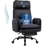 Iwmh chaise de bureau, fauteuil de bureau en cuir pu avec appui - tte et repose - pieds, siege ergonomique ...