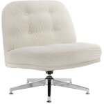 Iwmh chaise de bureau, fauteuil de bureau paisse sans accoudoirs, siege pivotante, chaise en velours ...