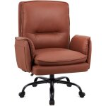 Iwmh chaise de bureau, fauteuil ergonomique en cuir pu, chaise r�glable en hauteur avec accoudoirs et ...