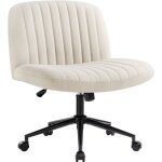 Iwmh chaise de bureau sans accoudoirs, chaise pivotante rglable en hauteur avec roulettes, chaise de ...