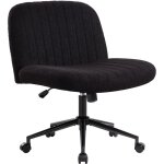 Iwmh chaise de bureau sans accoudoirs, chaise pivotante rglable en hauteur avec roulettes, chaise de ...