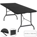 Iztoss - table pliante - 8 personnes - table de jardin 180x74x71cm - table camping exterieur pour jardin ...