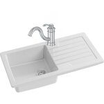 Jacob delafon - evier  encastrer 1 bac gaspard + robinet cuisine fairfax