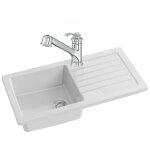 Jacob delafon - evier  encastrer 1 bac gaspard + robinet cuisine fairfaix avec douchette