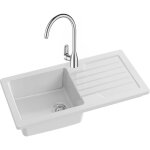 Jacob delafon - evier  encastrer 1 bac gaspard + robinet cuisine kumin