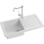 Jacob delafon - evier  encastrer 1 bac gaspard + robinet cuisine louise