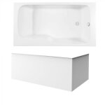 Jacob delafon - pack baignoire bain douche 160 x 85 malice version droite + tablier en angle