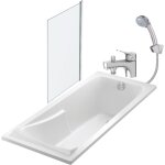 Jacob delafon - pack baignoire droite 170 x 70 corvette + mitigeur bain douche & ensemble de douche + ... Jacob delafon - pack baignoire droite 170 x 70 corvette + mitigeur bain douche & ensemble de douche + ...