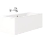 Jacob delafon - pack baignoire droite 180 x 80 elise + mitigeur bain douche chrom� + vidage