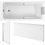 Jacob delafon - pack baignoire droite 180 x 80 odéon up + pare bain 1 volet chromé + tablier en niche ... Jacob delafon - pack baignoire droite 180 x 80 odéon up + pare bain 1 volet chromé + tablier en niche ...