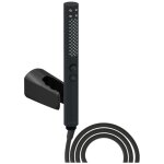 Jacob delafon - pommeau de douche shift + rond 2 jets noir mat + flexible + support