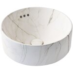 Jacob delafon - vasque ronde à poser vox marbre blanc sculptural + bonde Jacob delafon - vasque ronde à poser vox marbre blanc sculptural + bonde