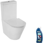 Jacob delafon - wc au sol sans bride rodin + sortie vario avec abattant avec nettoyant