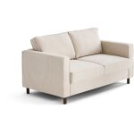 Jake - canap 2 places en velours ctel - pieds bois fonc