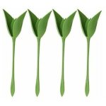 Lot de 12 porte - serviettes en forme de fleur, rouleau � outils cr�atif en plastique, design vert pour ...