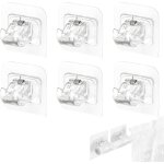 Lot de 12 supports autocollants pour tringle � rideaux, tringle rideau sans per�age, crochets adh�sifs ...