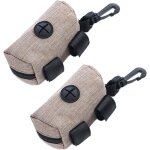 Lot de 2 distributeurs de sacs � d�jections canines, sdistributeur portable avec fermeture �clair, compatible ...