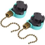 Jalleria - lot de 2 interrupteurs  chane pour ventilateur, 3 interrupteurs  4 fils, pour plafonnier, ...