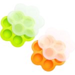 Jalleria - lot de 2 plateaux de conglation pour aliments pour bbs avec couvercles, plateau en silicone ...
