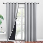 Jalleria - lot de 2 rideaux de fenêtre occultants et thermiques, pour chambre à coucher, 150 x 260 cm, ... Jalleria - lot de 2 rideaux de fenêtre occultants et thermiques, pour chambre à coucher, 150 x 260 cm, ...